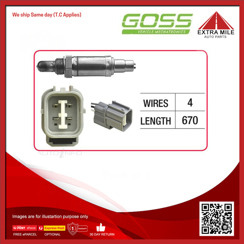 Goss Oxygen Sensor Post-Catalytic For Honda S2000 AP 2.0L F20C1, F20C2