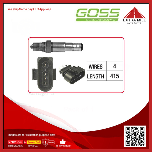 Goss Oxygen Sensor Pre-Catalytic For Audi A8 Quattro D2 4.2L V8 4D Sedan