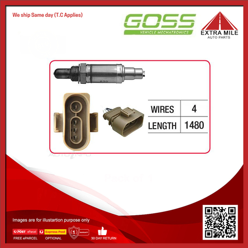 Goss Oxygen Sensor Pre-Catalytic For Volkswagen Sharan 2.8L V6 AAA 4D Wagon