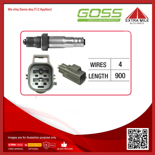 Goss Oxygen Sensor Post-Catalytic For Volvo S80 P2 B5244S 2.4L 4D Sedan