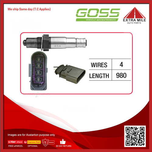 Goss Oxygen Sensor Pre-Catalytic For Audi S3 1.8 8L 1.8L BAM, AMK 2D Hatchback