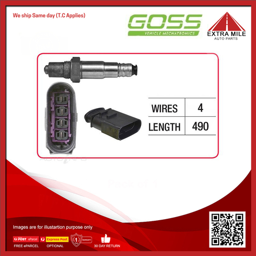 Goss Oxygen Sensor Pre-Catalytic For Audi S3 1.8 8L 1.8L APY 2D Hatchback