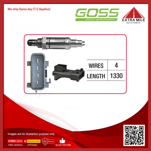 Goss Oxygen Sensor Post-Catalytic For Peugeot 406 ST D8, D9 2.0L XU10J4R