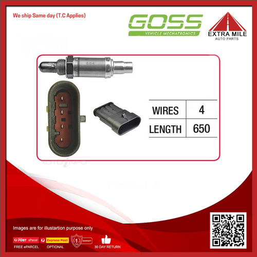 Goss Oxygen Sensor Pre-Catalytic For Fiat Multipla 1.6L 186A4 4D Wagon