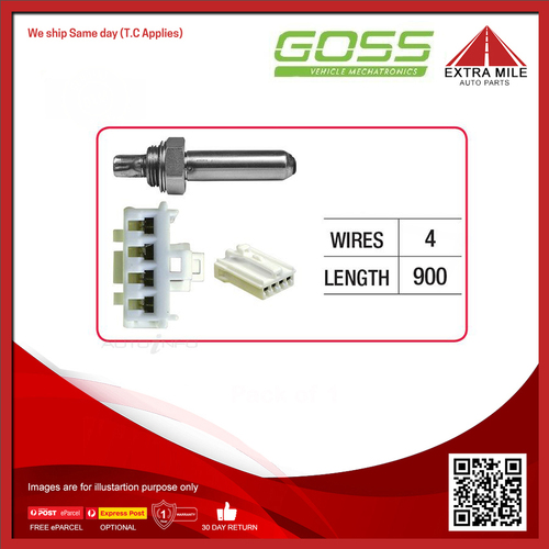 Goss Oxygen Sensor Post-Catalytic For Volvo V40 2.0T, T4 SE 1.9L/2.0L B4204T