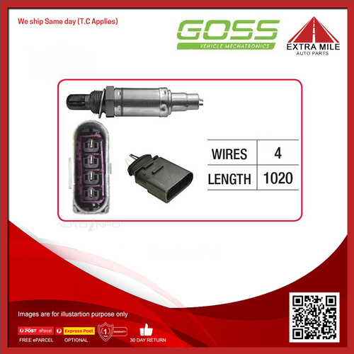 Goss Oxygen Sensor Pre-Catalytic For Volkswagen Polo 6N 1.4L/1.6L AEE, AEX, AHS