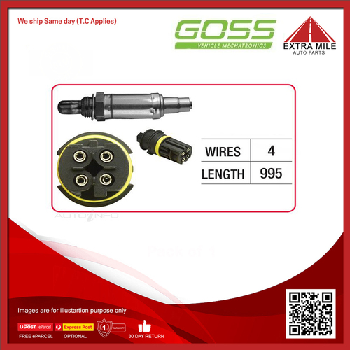 Goss Oxygen Sensor Pre-Catalytic For BMW Z4 2.2i, 2.5i, 3.0i E85 2.2L/2.5L/3.0L