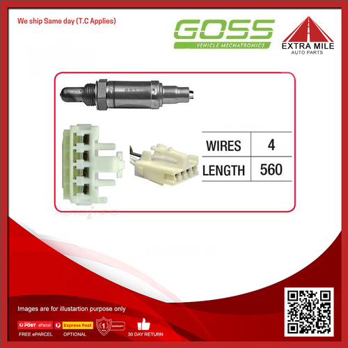 Goss Oxygen Sensor Post-Catalytic For Toyota Rav4 ACA22R, ACA23R, ACA31R 2.4L