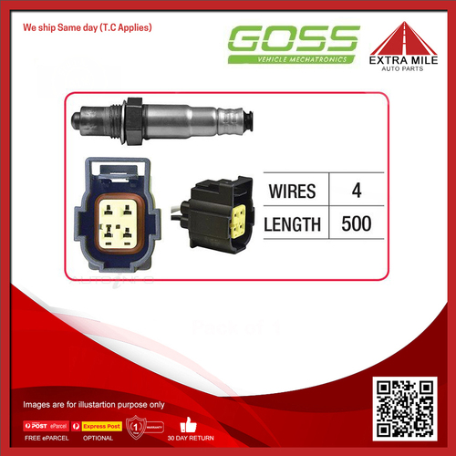 Goss Oxygen Sensor Pre-Catalytic For Chrysler Voyager RG 3.3L V6 EGA 4D Wagon