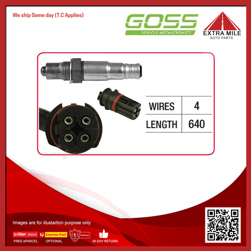 Goss Oxygen Sensor Post-Catalytic For BMW 523i E60 2.5L N52B25 4D Sedan