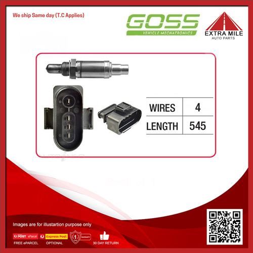 Goss Oxygen Sensor Pre-Catalytic For Audi A6 Avant Quattro C4, C5 2.8L V6