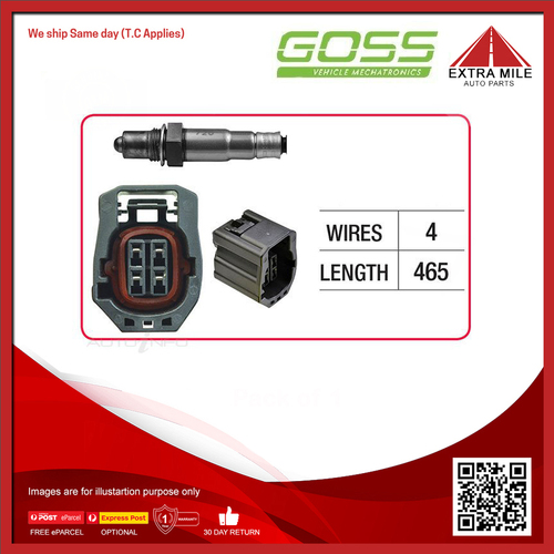 Goss Oxygen Sensor Post-Catalytic For Mazda MX5 NC 2.0L LFDE 2D Roadster