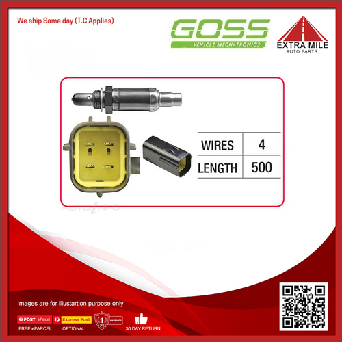 Goss Oxygen Sensor Post Catalytic For Renault Koleos H45 2.5L 2TR.700/2/3