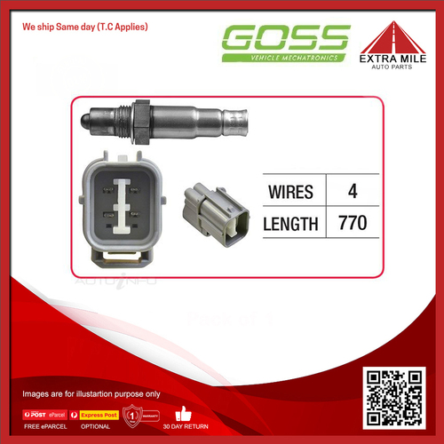 Goss Oxygen Sensor Pre-Catalytic For Honda Jazz VTi, VTi-S, GLi GD 1.3L/1.5L