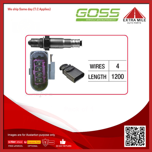 Goss Oxygen Sensor Post-Catalytic For Audi TTS 2.0 TFSi Quattro 8J 2.0L CDLB