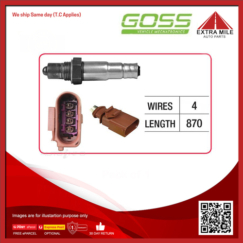 Goss Oxygen Sensor Post-Catalytic For Audi S6 V10 FSi Quattro C6 5.2L BXA