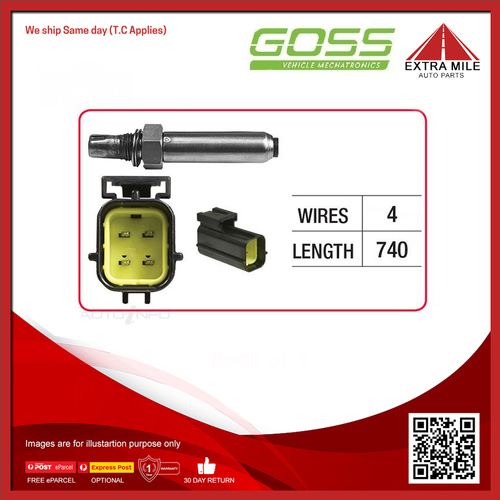 Goss Oxygen Sensor Pre-Catalytic For Jaguar XJR X300 4.0L AJ16 4D Sedan