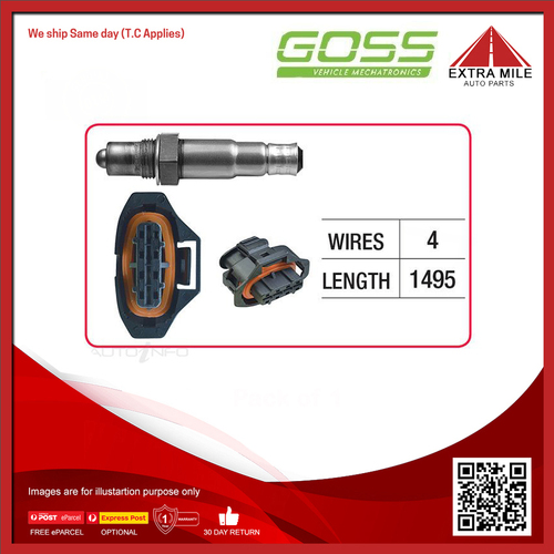 Goss Oxygen Sensor Post-Catalytic For Vauxhall Vectra 2.2L Z22SE 4D Hatchback