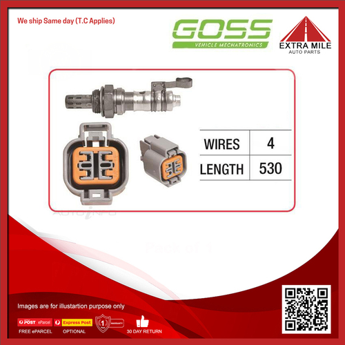 Goss Oxygen Sensor Post-Catalytic For Kia Optima Si, SLi TF 2.4L G4KJ 4D Sedan