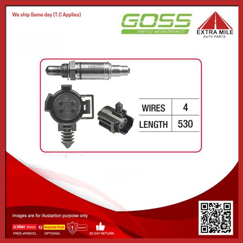 Goss Oxygen Sensor Post-Catalytic For Chrysler Voyager LX,SE RG, GS 3.3L EGA V6