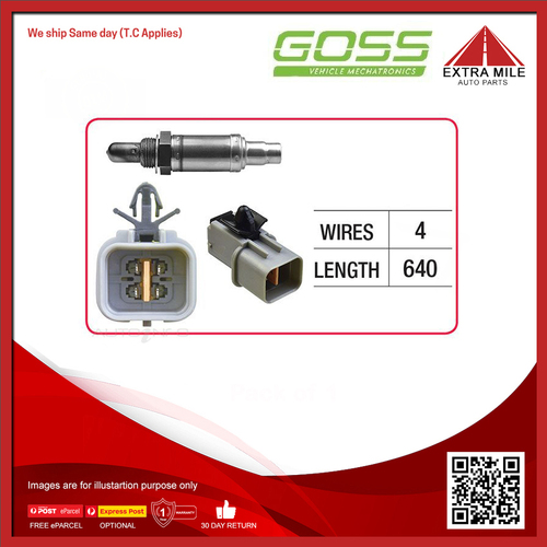 Goss Oxygen Sensor Post-Catalytic For Kia Rio Si, SLi, SLS UB 1.6L G4FD