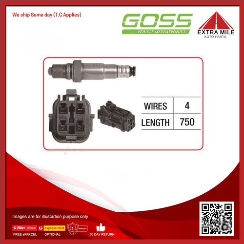 Goss Oxygen Sensor Post-Catalytic For Hyundai i40 Elite, Active VF 2.0L G4NC