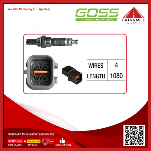 Goss Oxygen Sensor Post-Catalytic For Kia Soul AM 1.6L G4FC 4D Hatchback