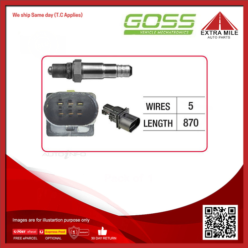 Goss Oxygen Sensor Pre-Catalytic For Volkswagen Touareg V6 7L 3.2L V6 AZZ, BKJ