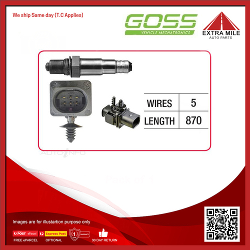 Goss Oxygen Sensor Pre-Catalytic For Porsche Boxster 987 2.7L/3.2L M96.25 F6