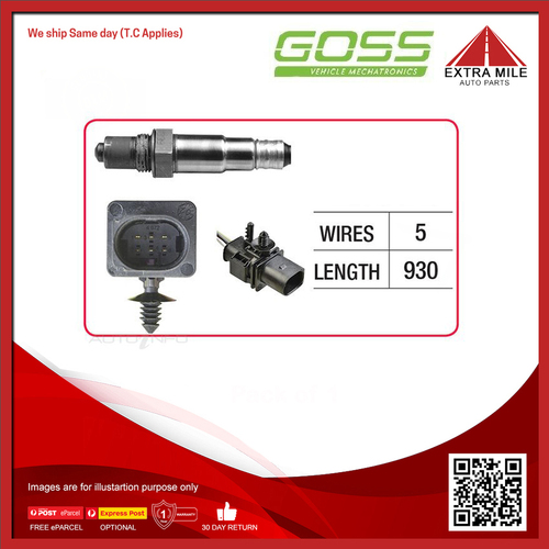 Goss Oxygen Sensor Pre-Catalytic For Audi S6 V10 FSi Quattro C6 5.2L BXA