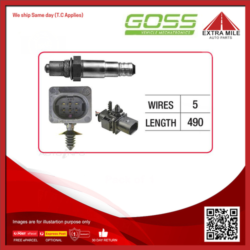 Goss Oxygen Sensor Pre-Catalytic For Porsche Cayenne 9PA 4.8L M48.01 V8