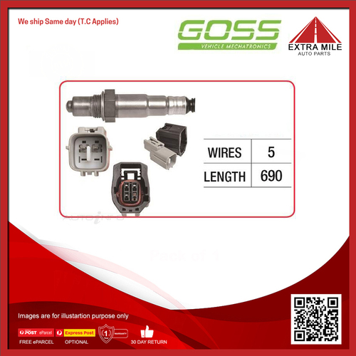 Goss Oxygen Sensor Pre-Catalytic For Mazda Mazda6 GY 2.3L, GG 2.0L/2.6L L3, LFDE