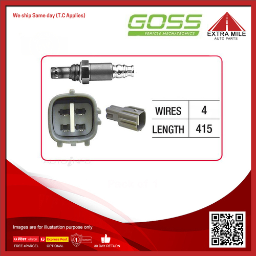 Goss Oxygen Sensor Pre-Catalytic For Toyota Camry SXV20R 2.2L, MCV20R 3.0L V6