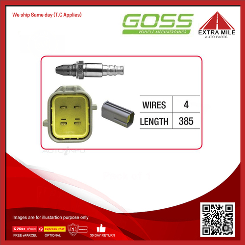 Goss Oxygen Sensor Pre-Catalytic For Nissan GT-R R35 3.8L V6 VR38DETT 2D Coupe