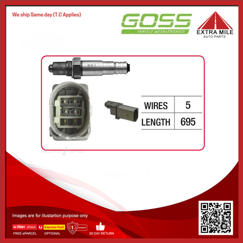 Goss Oxygen Sensor Pre-Catalytic For Fiat Punto Dynamic 1.2L 199A3 4D Hatchback