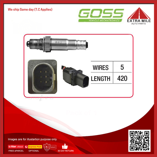 Goss Oxygen Sensor Pre-Catalytic For Audi S6 V10 FSi Quattro C6 5.2L BXA, EXA