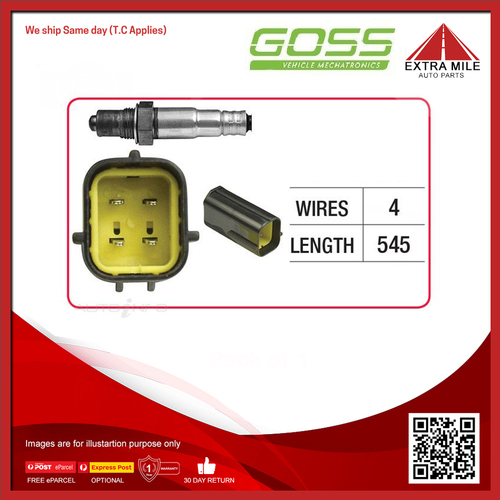 Goss Oxygen Sensor Pre-Catalytic For Hyundai i30cw SLX, SX 2.0 FD 2.0L G4GC