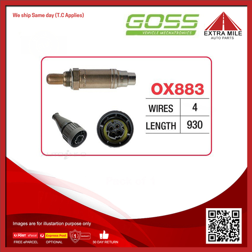 Goss Oxygen Sensor Pre-Catalytic For BMW 518i E34 1.8L M40B18 4D Sedan