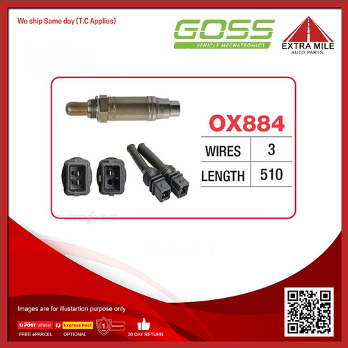 Goss Oxygen Sensor Pre-Catalytic For Peugeot 505 GTi 2.2L/2.8L V6 ZDJL, ZN3J