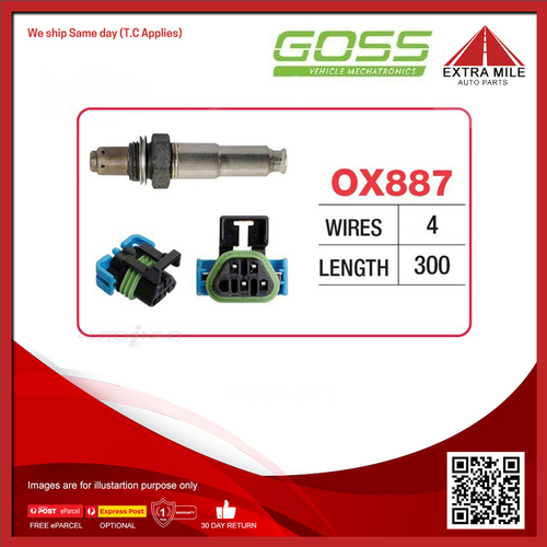 Goss Oxygen Sensor Post-Catalytic For Holden Captiva 7  LT, LTZ CG 3.0L V6 LFW