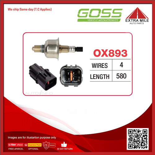 Goss Oxygen Sensor Pre-Catalytic For Hyundai Accent Active RB 1.4L G4LC