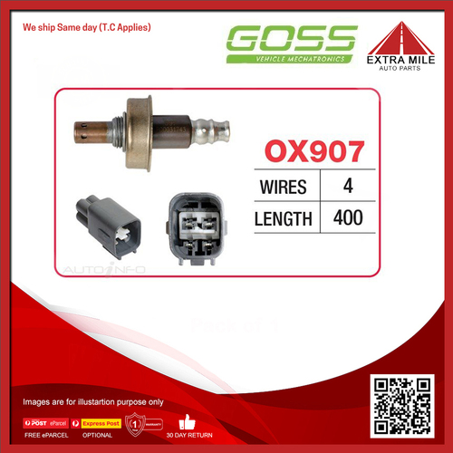 Goss Oxygen Sensor Pre-Catalytic For Toyota Prius-C Hybrid NHP10R 1.5L 1NZFXE