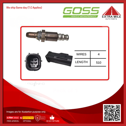 Goss Oxygen Sensor Pre-Catalytic For Toyota Rav4 AXAA54R, AXAH54R 2.5L A25AFXS