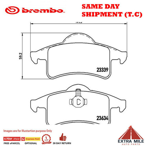 Brembo Rear Brake Pad Set - P37006