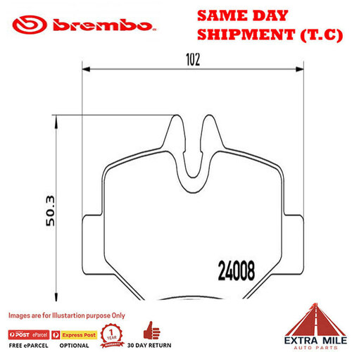 Brembo Rear Brake Pad Set - P50051