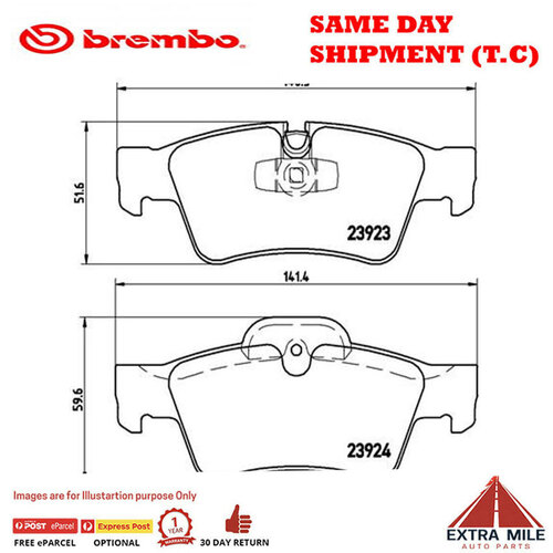 Brembo Rear Brake Pad Set - P50064