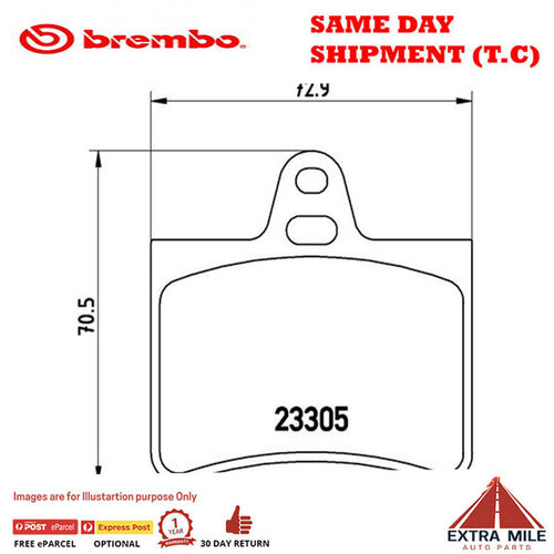 Brembo Rear Brake Pad Set - P61073