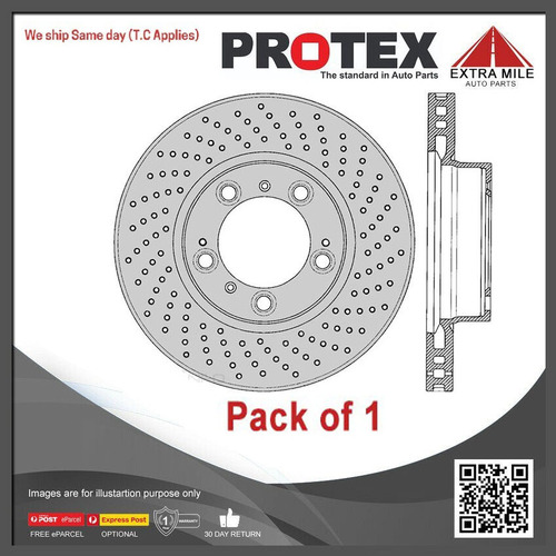 1x Protex Front Ultra Perf Rotor For PORSCHE Cayman S 3.4L Front R/H 11/05 on