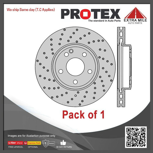 1x Protex Front Ultra Perf Rotor For MERCEDES BENZ GLA200 Cdi X156/AMG 14 on