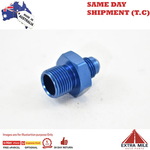 METRIC MALE M18x1.5 TO MALE FLARE AN-6 BOSCH PUMP Blue